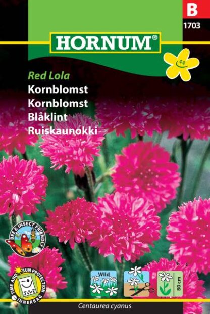 Natureseeds kornblomst red lola
