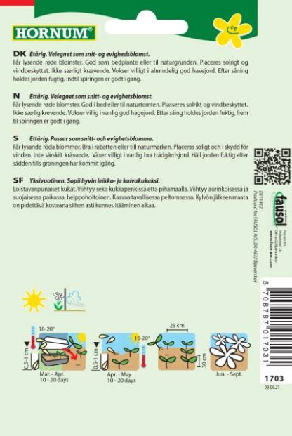 Natureseeds kornblomst red lola2