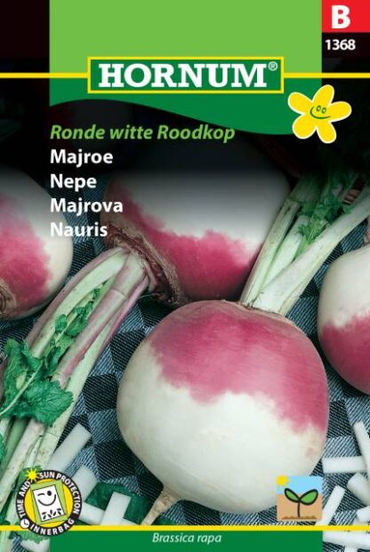 Natureseeds majroe ronde witte roodkop